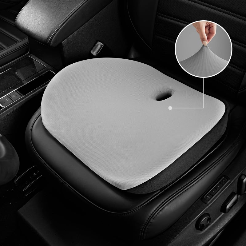 Road Comforts Premium Memory Foam Seat Cushion â€“ Office Chair Cushion, Car Seat Cushion â€“ Chair Cushions for Back & Sciatica Pain Relief â€“ Seat Cushions for Office & Desk (Black) - Image 2