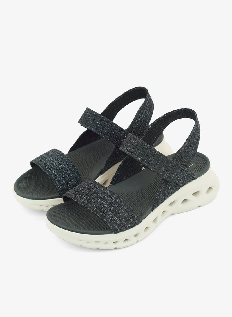 زينة 221-340 Zayna Ladies Casual Backstrap Sandals 3F2006-913 Black - Image 2
