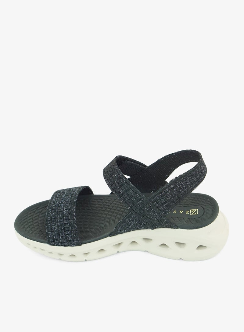زينة 221-340 Zayna Ladies Casual Backstrap Sandals 3F2006-913 Black - Image 3