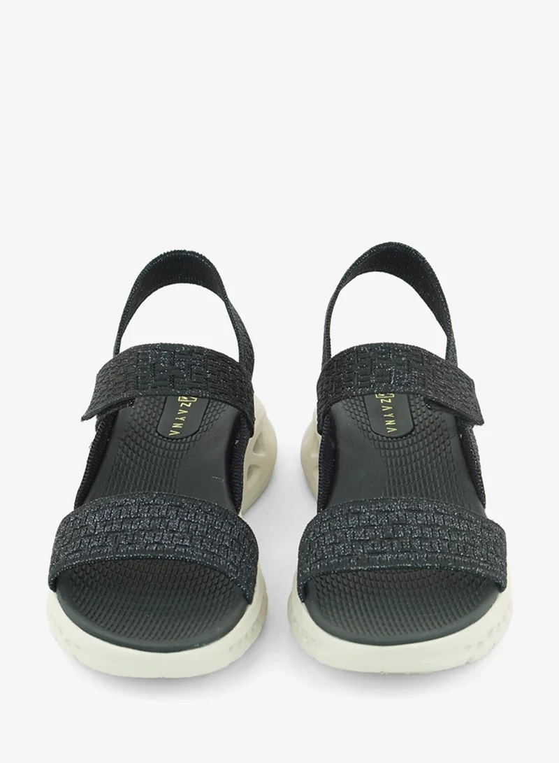 Zayna Black 221-340 Zayna Ladies Casual Backstrap Sandals 3F2006-913 Black for Women | Best Price UAE