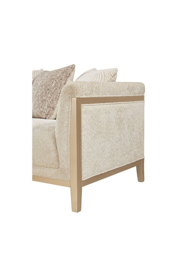 DANUBE HOME Azalea 3 Seater Fabric Sofa – Luxury Three-Seat Fabric Sofa For Living Room, Elegant And Stylish Fabric Design – Beige/Champagne Gold - Image 5