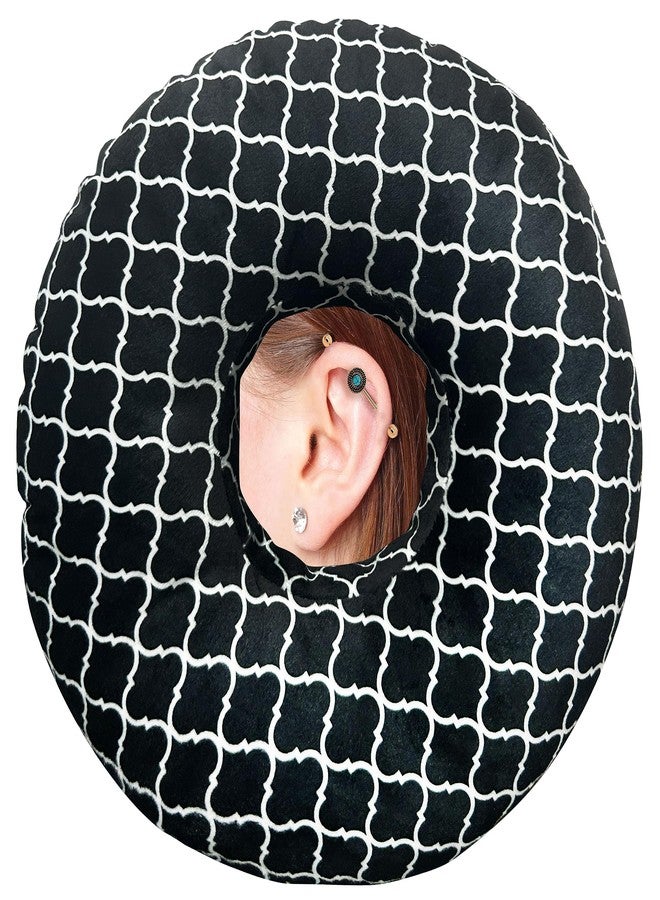 BVOKQUC Ear Piercing Pillow for Side Sleepers Pillows with Holes for Ear Pain,Donut Pillow for Ear Side Sleeping Pillow for Adults CNH Ear Pain Relief Pressure Sores Ear Pillow with Hole in Center - Image 1