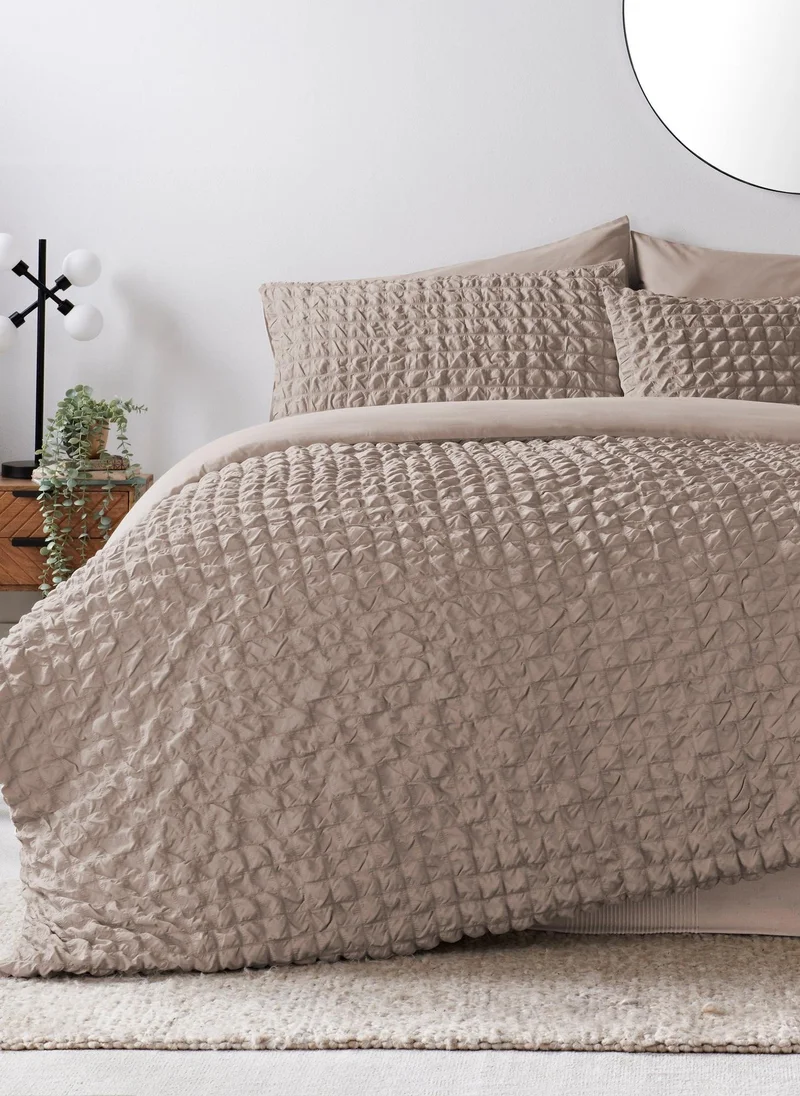 ماتلان Natural Seersucker Duvet Set