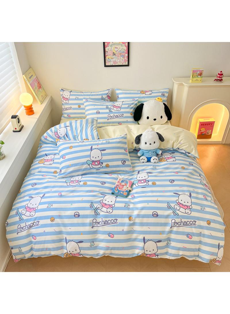 general 4-Piece Pochacco Cotton Comfortable Set Bed Sheet Set Children'S Day Gift Birthday Gift 200X230cm - Image 1