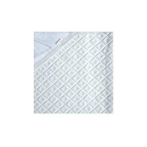 CATCUB Ultra Soft Premium Cotton Jacquard Baby Hooded Towel (White) - Image 2