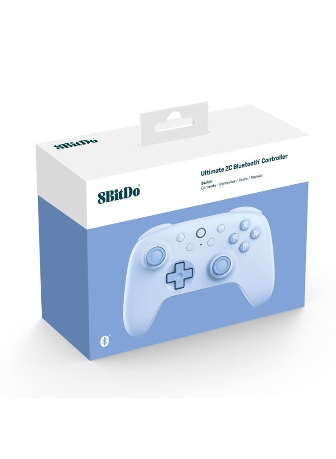 8Bitdo Classic Gamepad 8BitDo Ultimate 2C Bluetooth Gaming Controller for Switch/Switch 2 with Hall Effect Joysticks and Non-Linear Digital Triggers, Remappable L4/R4 Bumpers, Turbo Function, Rumble Vibration, Enhanced Grip, Refined D-Pad and Bumpers, Fast Button Mapping, 6-Axis Motion Control, Firmware Update - Image 2