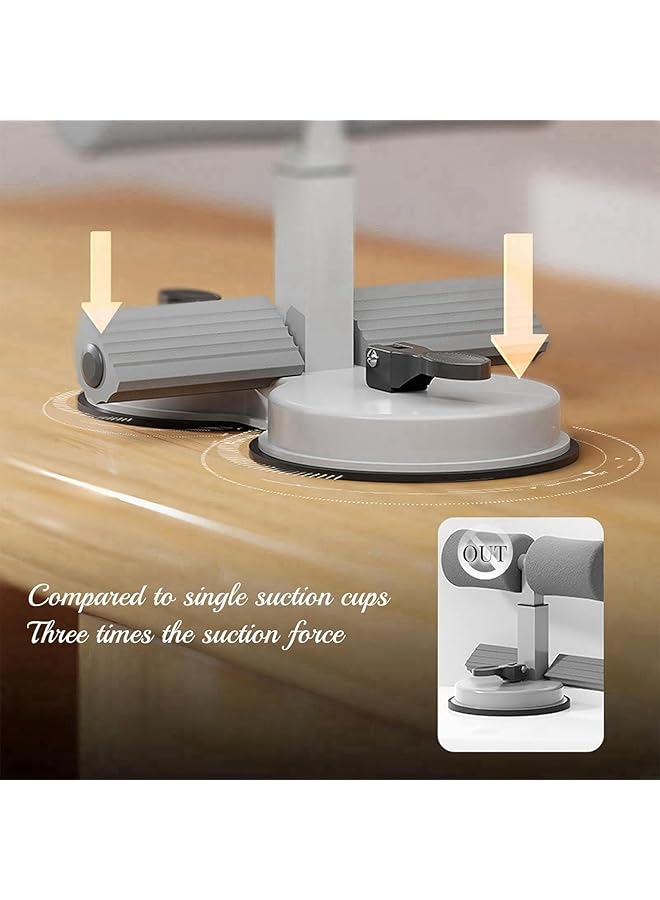 X spring Sit Up Bar For Floor Adjustable Abdominal Sit Up With Tension Rope Double Self Suction Portable Sit Up Exercise Core Strength Muscle Training Sit Up Assistant Device For Home Exercise - Image 3