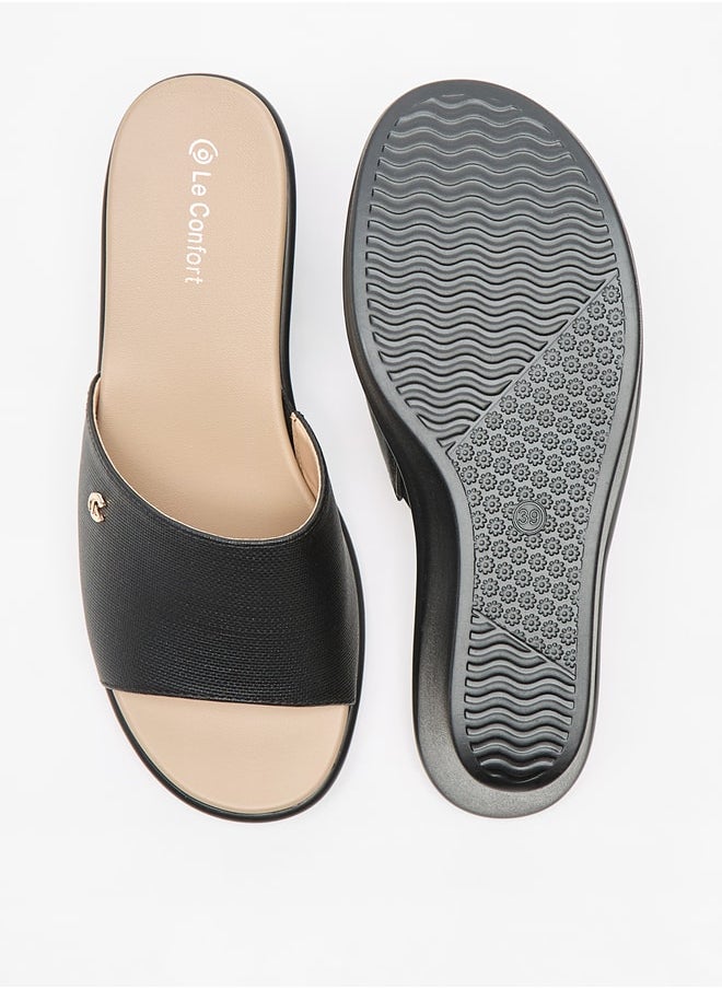 Le Confort Women Solid Slip-On Sandals with Wedge Heels  - Image 5