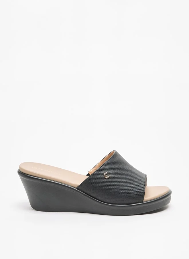 Le Confort Women Solid Slip-On Sandals with Wedge Heels