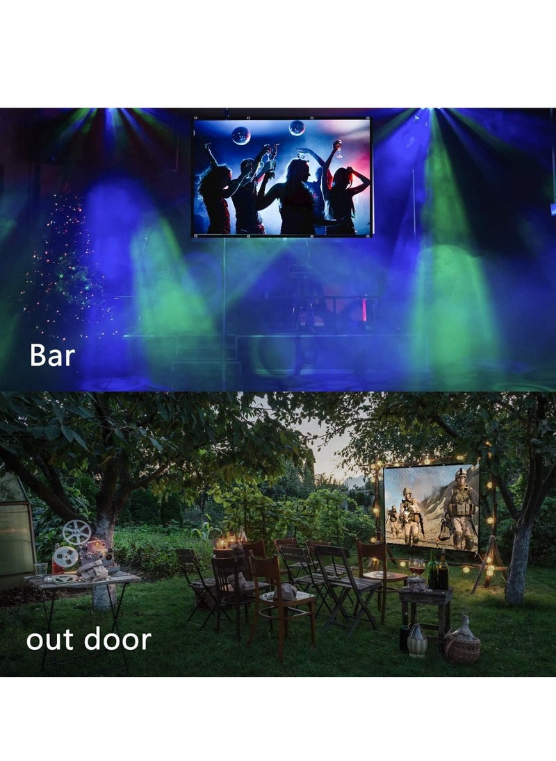 Adando - Adando Projector Screen Portable Projector Screen with 16:9 HD 4K Screen Foldable Projector Screen Anti-Crease Projector Screen with Carry Bag for School/Home/Theatre/Cinema/Office - Image 1