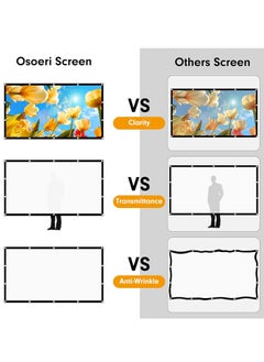 Adando Adando Projector Screen Portable Projector Screen with 16:9 HD 4K Screen Foldable Projector Screen Anti-Crease Projector Screen with Carry Bag for School/Home/Theatre/Cinema/Office  - Image 3