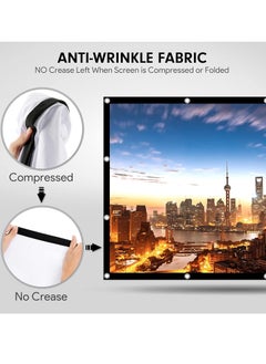 Adando Adando Projector Screen Portable Projector Screen with 16:9 HD 4K Screen Foldable Projector Screen Anti-Crease Projector Screen with Carry Bag for School/Home/Theatre/Cinema/Office  - Image 4