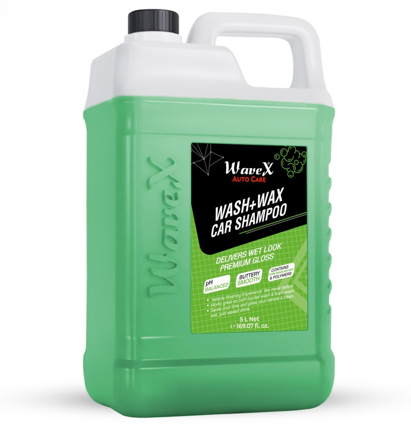 Wavex Car Shampoo Wash and Wax 5L | Also Works as Foam Wash - Image 1