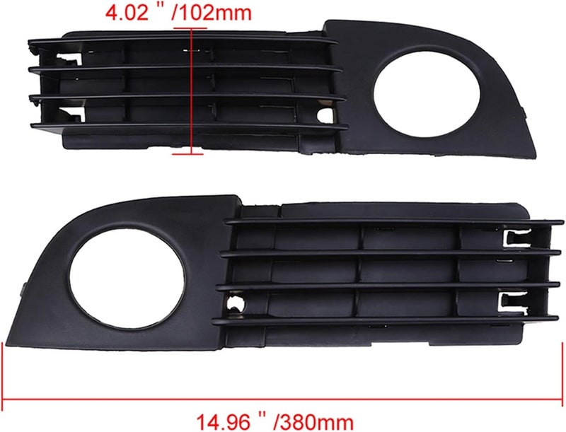 DEMULAX Car Front Bumper Fog Light Grille Cover - Image 2