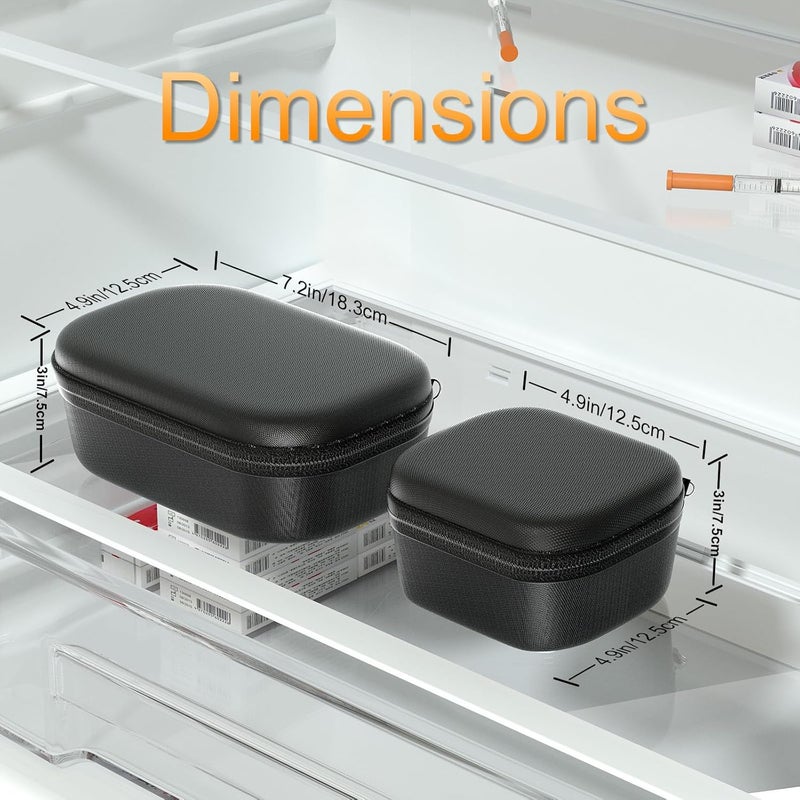 ProCase 15 Slots Insulin Vial Holder for Fridge Peptide Travel Storage Hard Carrying Case for Standard 10ml U100 Vials Bottles Diabetic Supplies Kits Organizer Container with Hand Strap Black - Image 3