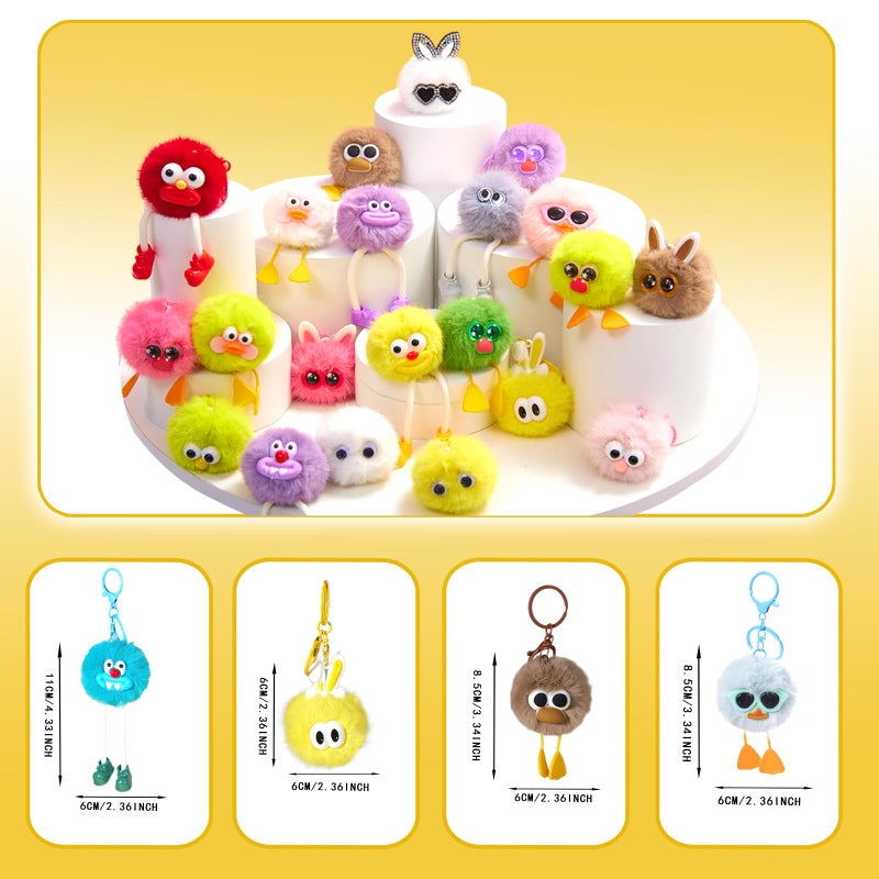 OMyFav 30Pcs Party Favors Kids Keychains - Fun Keychain Cute Birthday Goodie Bags For Kid Christmas Gifts For Grandkids Stocking Stuffers For Kids Classroom Prizes Key Chains Bulk Elementary Student Prizes - Image 2