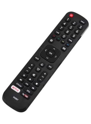 EN2B27 Replacement Remote Control for Hisense Smart TVs – Compatible with Models RC3394402/01, 3139 238 29621, and EN2B27 – Plug & Play Operation – Full Functionality for Volume, Input, Navigation – Ideal Backup or Replacement Controller