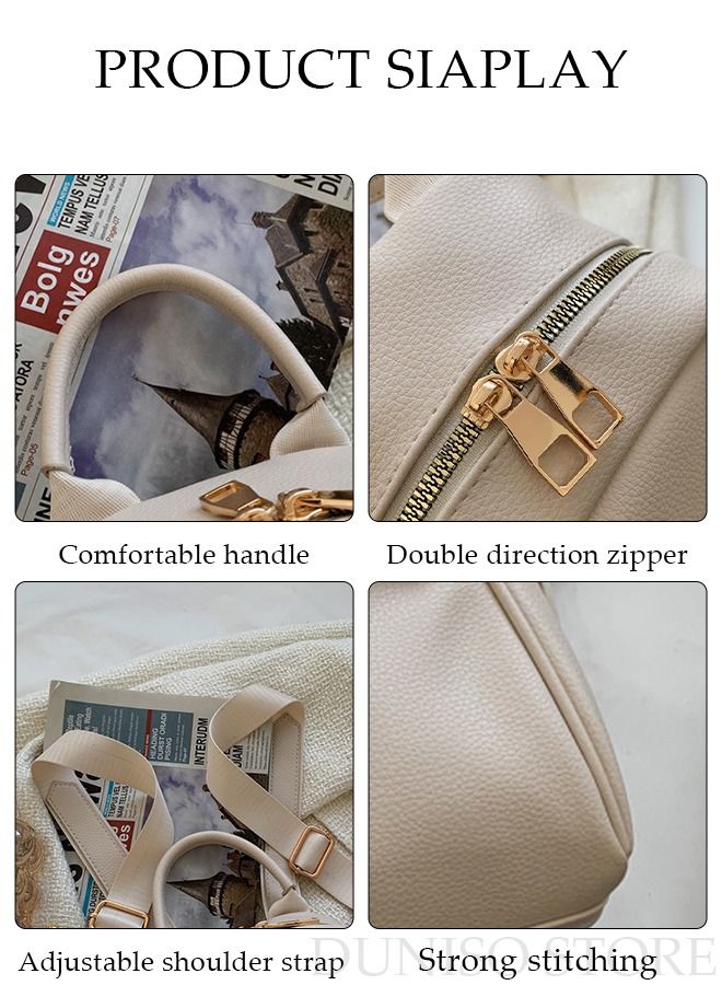 DUNISO Classic Waterproof Travel Backpack For Women Softable Faux Leather Large Capacity School Backpack Anti Theft Pragmatic Backpack For College Girls Students - Image 2