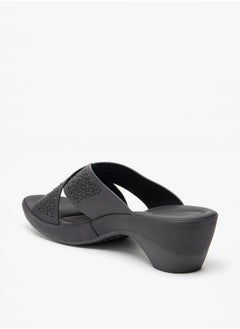 Le Confort Women's Laser Cut Detail Slip-On Cross Strap Sandals  - Image 2