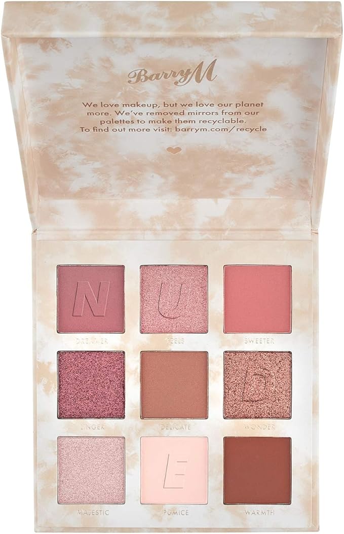 Barry M Cosmetics Nude And Neutral Eyeshadow Palette 9 Natural Shades In Matte Shimmer Highly Pigmented Subtle Colours powder - Image 1