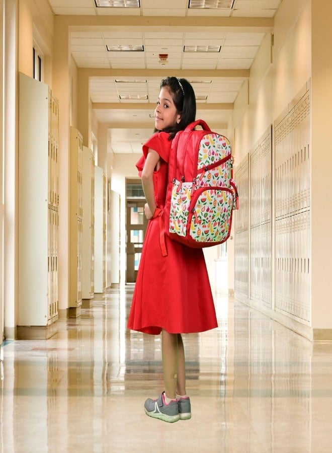 Ligo 15 Inch Back2School Bags for Boys & Girls | Suitable for 1st to 3rd Standard Kids (Red) - Image 4