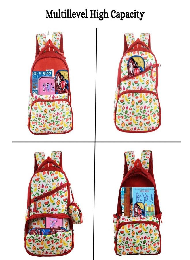 Ligo 15 Inch Back2School Bags for Boys & Girls | Suitable for 1st to 3rd Standard Kids (Red) - Image 3