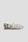 H&M Embroidered mesh ballet pumps