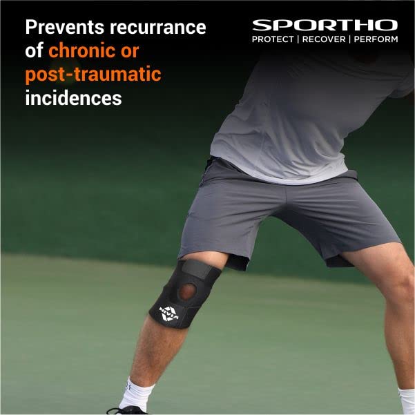 Nivia Basic Patella Knee Support with Adjustable Velcro Strap for Men & Women, Compression Knee Band, Provides Compression & Stability, Ideal for Running, Gym, Sports, Black (Single Piece) - Image 5