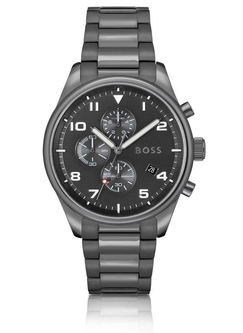 HUGO by Hugo Boss Grey-plated Chronograph Watch With Black Dial 1513991 - pzsku/Z1ACFEBFBFFD7A98AB122Z/45/_/1730961188/212a7d1f-6ca7-4cc2-94dd-b3977139a57b