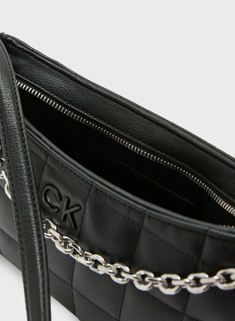 CALVIN KLEIN Square Quilted Chain Crossbody