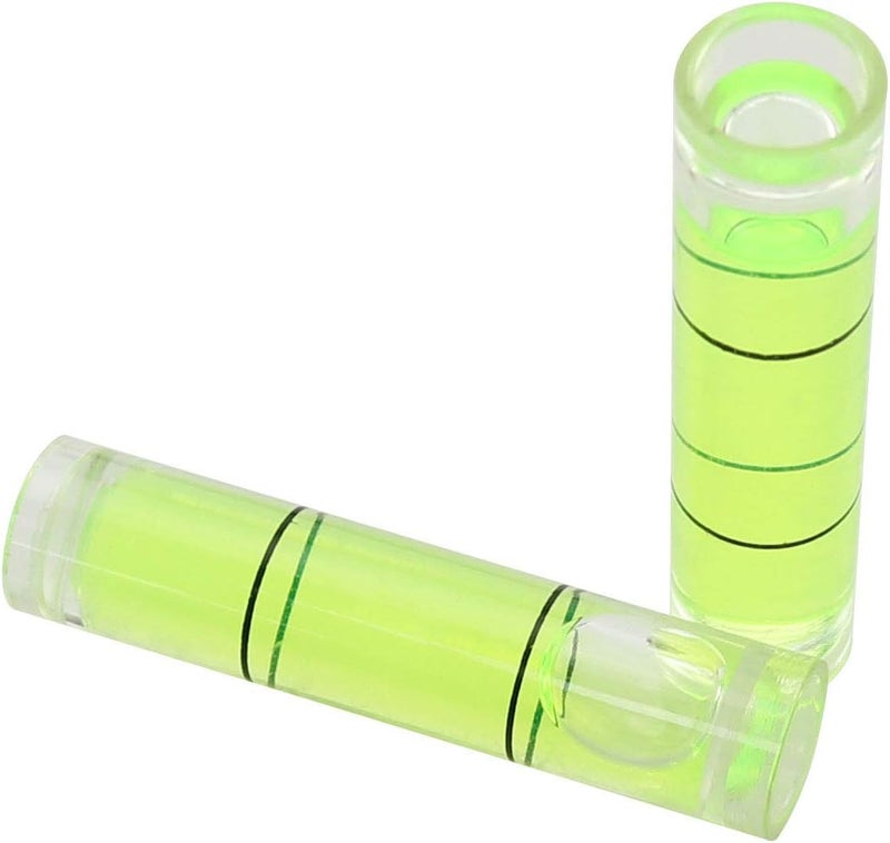 klarako 10pcs Bubble Levels (4 x Circular Mini Spirit Level Bullseye Level Measurement Instrument + 6 x Cylindrical Bubble Spirit Level Vials) - Image 3