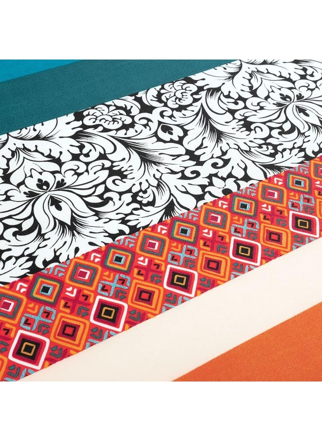 Lush Decor Lush Decor Boho Stripe Soft Sheet 6 Piece Set, King, Turquoise & Tangerine  - Image 4