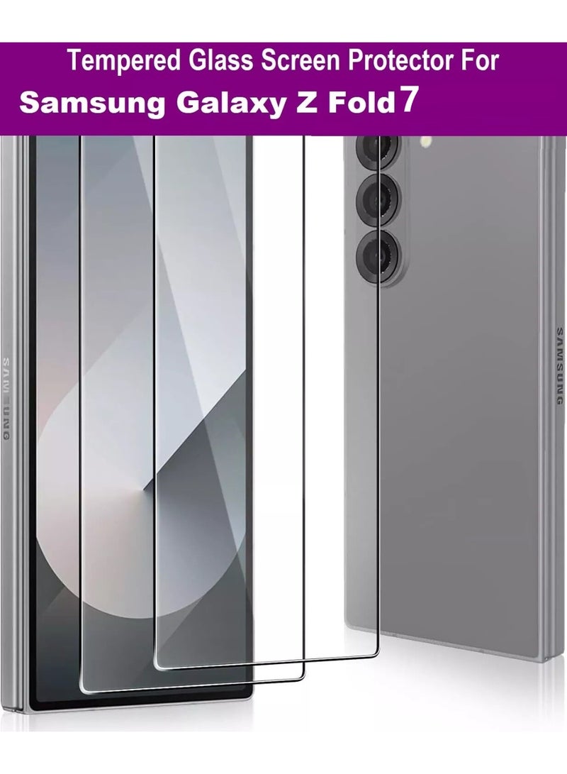 Mlbose for Samsung Galaxy Z Fold 7 Screen Protector, Front Only Tempered Glass, Front Screen Protection, 2-Pack, Anti-Scratch,Case Friendly Easy Install - Image 4