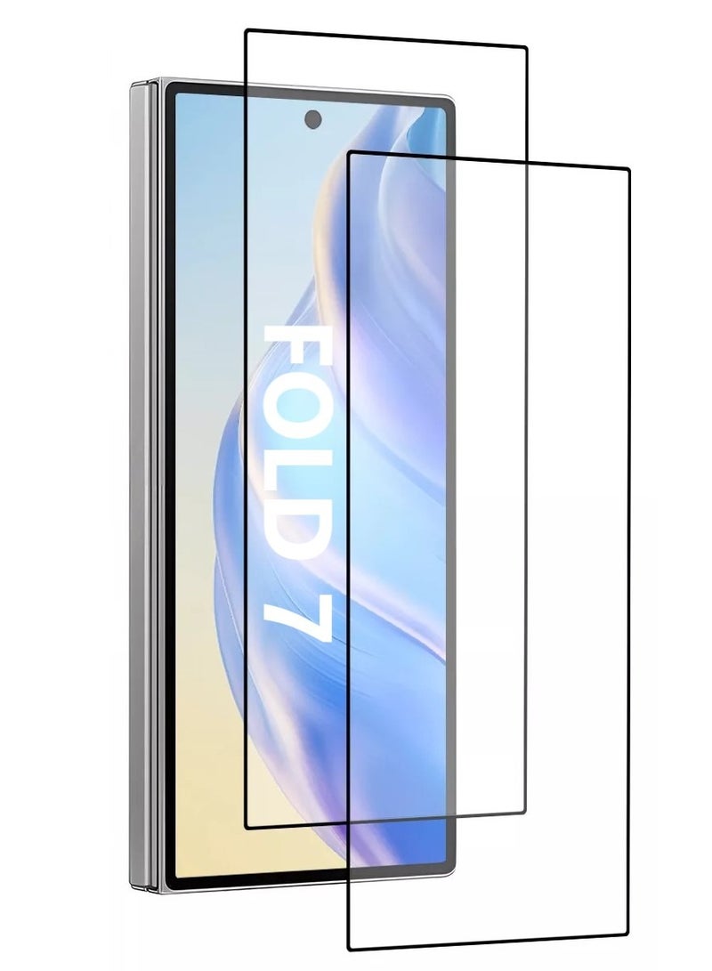 Mlbose for Samsung Galaxy Z Fold 7 Screen Protector, Front Only Tempered Glass, Front Screen Protection, 2-Pack, Anti-Scratch,Case Friendly Easy Install - Image 1
