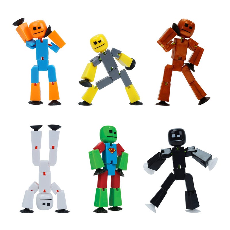 Zing Stikbot 6 Pack Set of 6 Stikbot Collectable Action Figures Create Stop Motion Animation Styles May Vary - Image 3