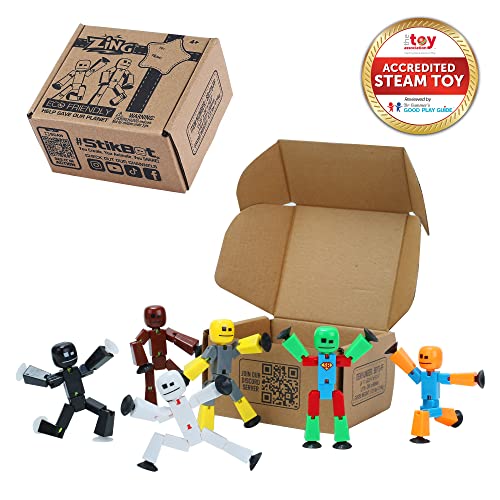 Zing Stikbot 6 Pack Set of 6 Stikbot Collectable Action Figures Create Stop Motion Animation Styles May Vary - Image 5