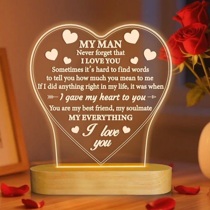 GIFTS FOR HIM I LOVE U TO MY HUSBANDS GIFTS WITH WARM LIGHT FOR HOME DECOR GIFTS FOR BIRTHDAY XMASHOLIDAYS A THANKYOU GIFTS FOR HIM HUSBAND BOYFRIEND MY MAN
