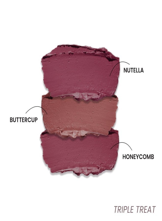 LAMIOR Blurry Fudgy Lip Tint - Combo of 3, Shade - Triple Treat | Ultra Velvety Matte | Transfer Proof & Hydrating Formula | Long-Lasting Lip Tint with Cushion Applicator | Vegan & Cruelty-Free - Image 2