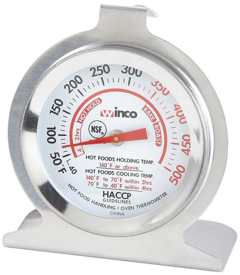 Winco 2-Inch Dial Oven Thermometer with Hook and Panel Base (TMT-OV2)