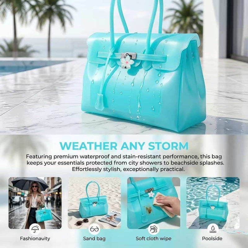 kiiikiii Style Jelly TPU Large Capacity Tote Handbag - Image 3