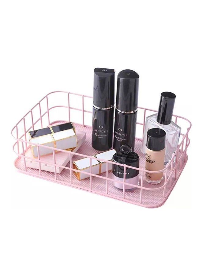 NIBEMINENT Iron Storage Basket Tabletop Box Modern Home Office Dormitory Accessory white 26*26*26cm - Image 4