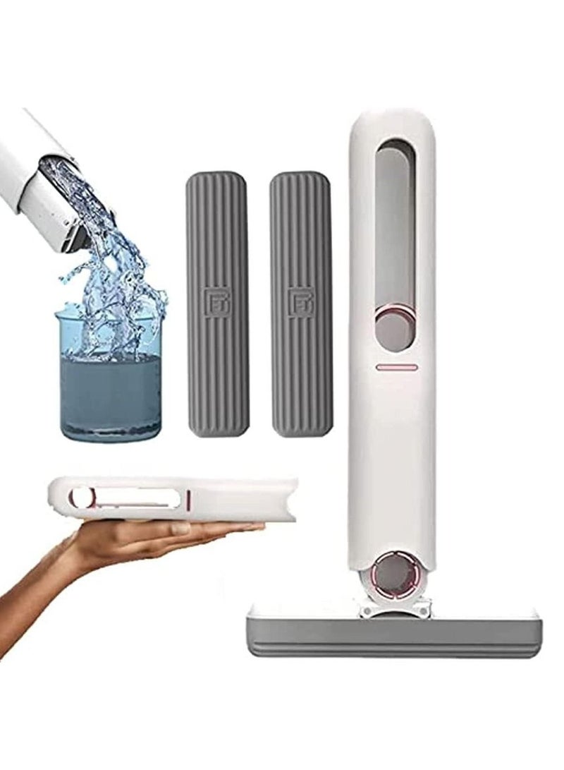 DubaiGallery Portable Mini Mop Wet and Dry Use Self Squeeze Sponge Mop Lazy Hand Wash Free Strong Absorbent Mop for Bathroom Kitchen Desktop Glass Tableware - Image 4