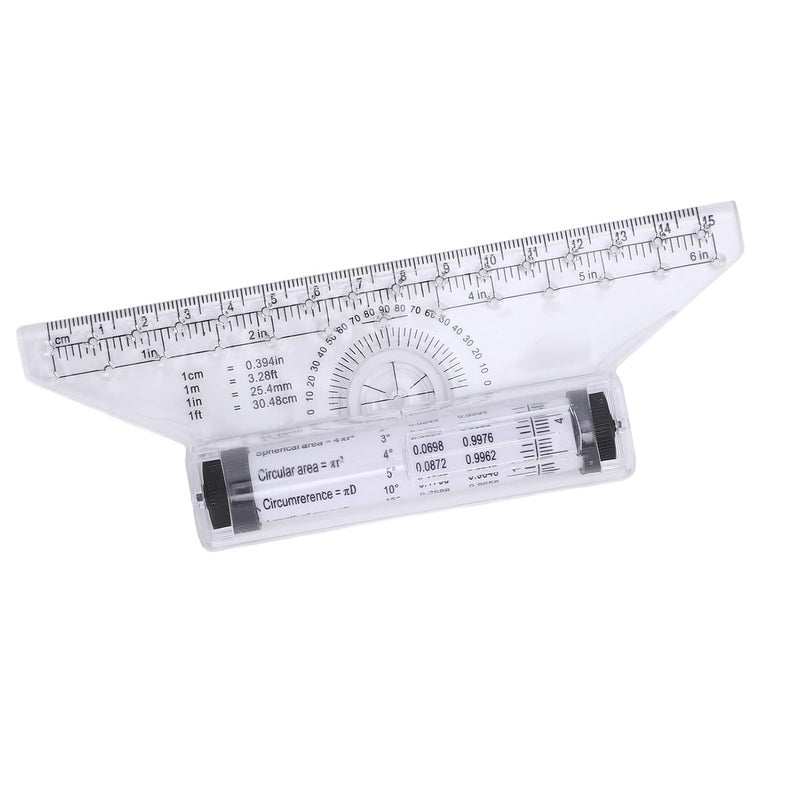 RiToEasysports Versatile Measuring Roller Ruler with Built in Protractor for Pattern Makers Easy Circle Drawing (15cm) - Image 3