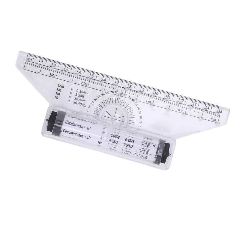RiToEasysports Versatile Measuring Roller Ruler with Built in Protractor for Pattern Makers Easy Circle Drawing (15cm) - Image 1
