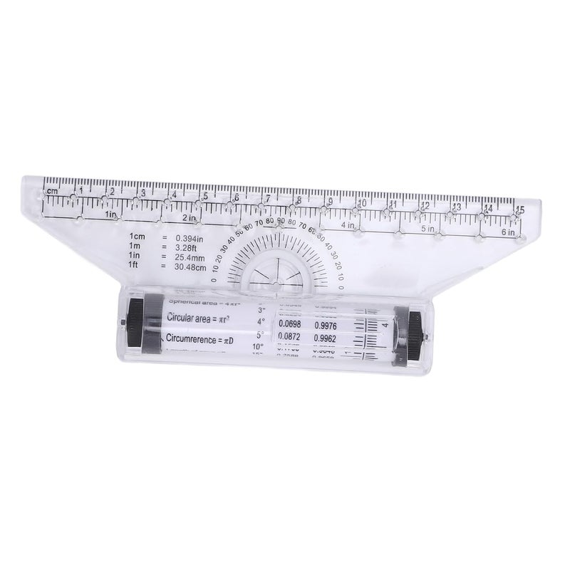 RiToEasysports Versatile Measuring Roller Ruler with Built in Protractor for Pattern Makers Easy Circle Drawing (15cm) - Image 2