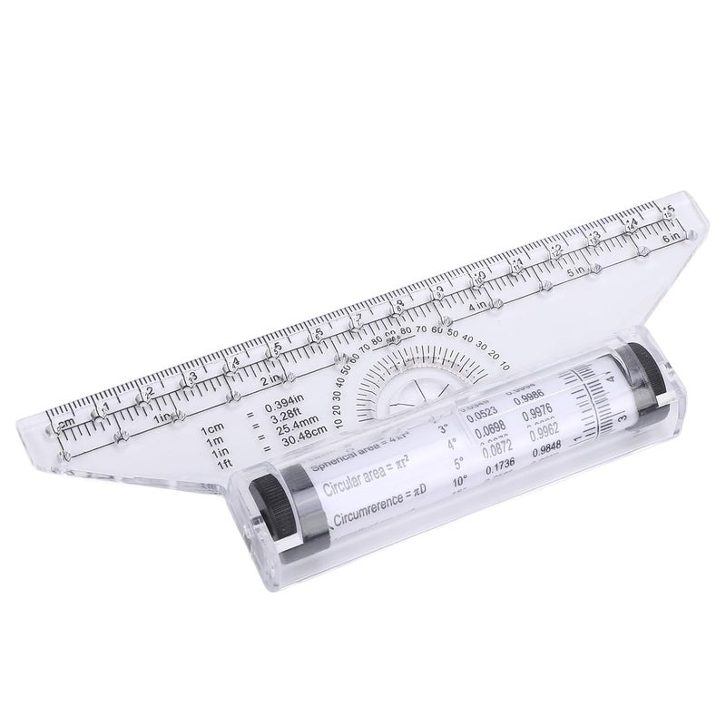 RiToEasysports Versatile Measuring Roller Ruler with Built in Protractor for Pattern Makers Easy Circle Drawing (15cm) - Image 4