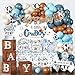 cocomigo 239pcs Cowboy Baby Shower Decorations Banner Backdrop Tablecloth Balloons Tableware Ballon Box Cake Topper Sash Corsage Rodeo Western Baby Shower - Image 3