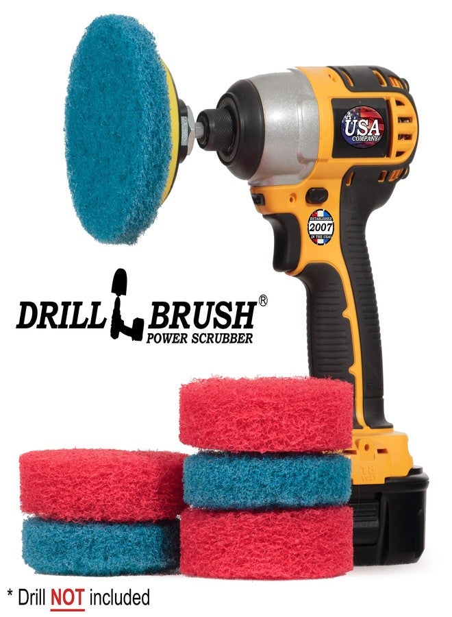 Drillbrush Cordless Drill Attachment - Scrub - Scour- Drill Pads - Hard Water Stain Remover - Soap Scum - Mold - Mildew - Mineral - Rust - Calcium - Limescale - Acid Rain - Pool Tile - Granite - Shower Doors - Image 4