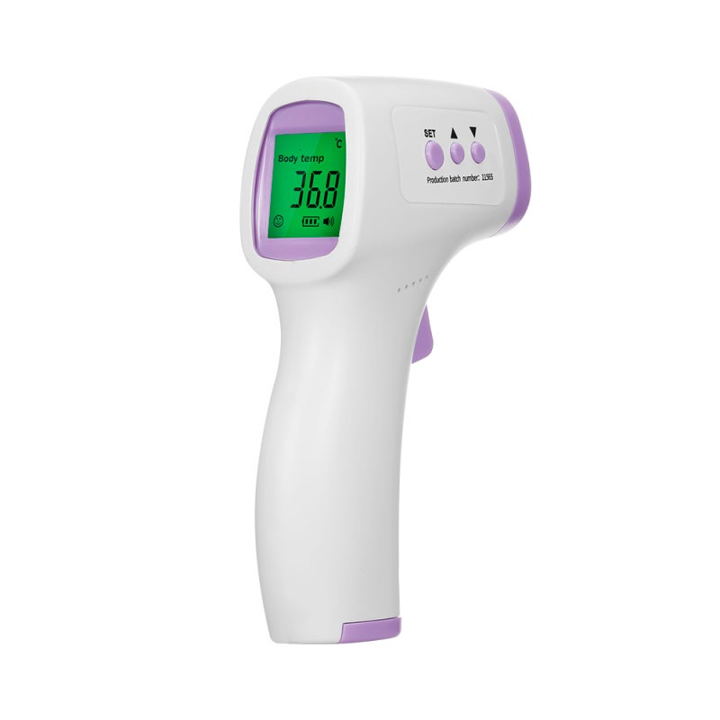 Handheld Electronic Thermometer Portable 220V Purple Non-contact Forehead Infrared Thermometer - High Precision Sensor Accurate Measuring for Body Temperature