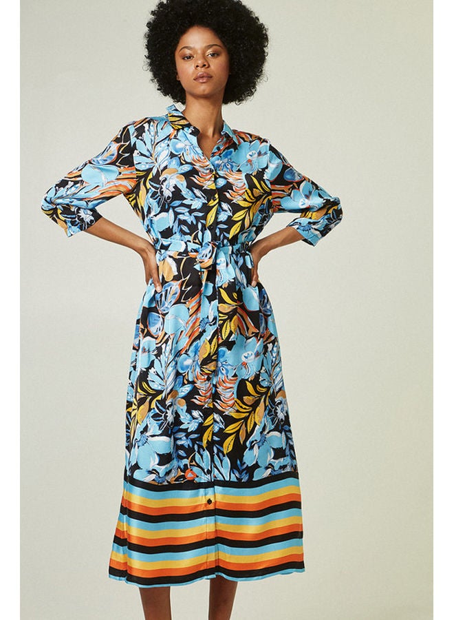 BSB Satin floral chemise dress - Image 1